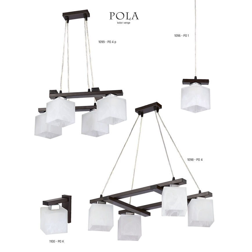 Jupiter 1096 - PO1 - Závěsný lustr POLA 1xE27/60W/230V