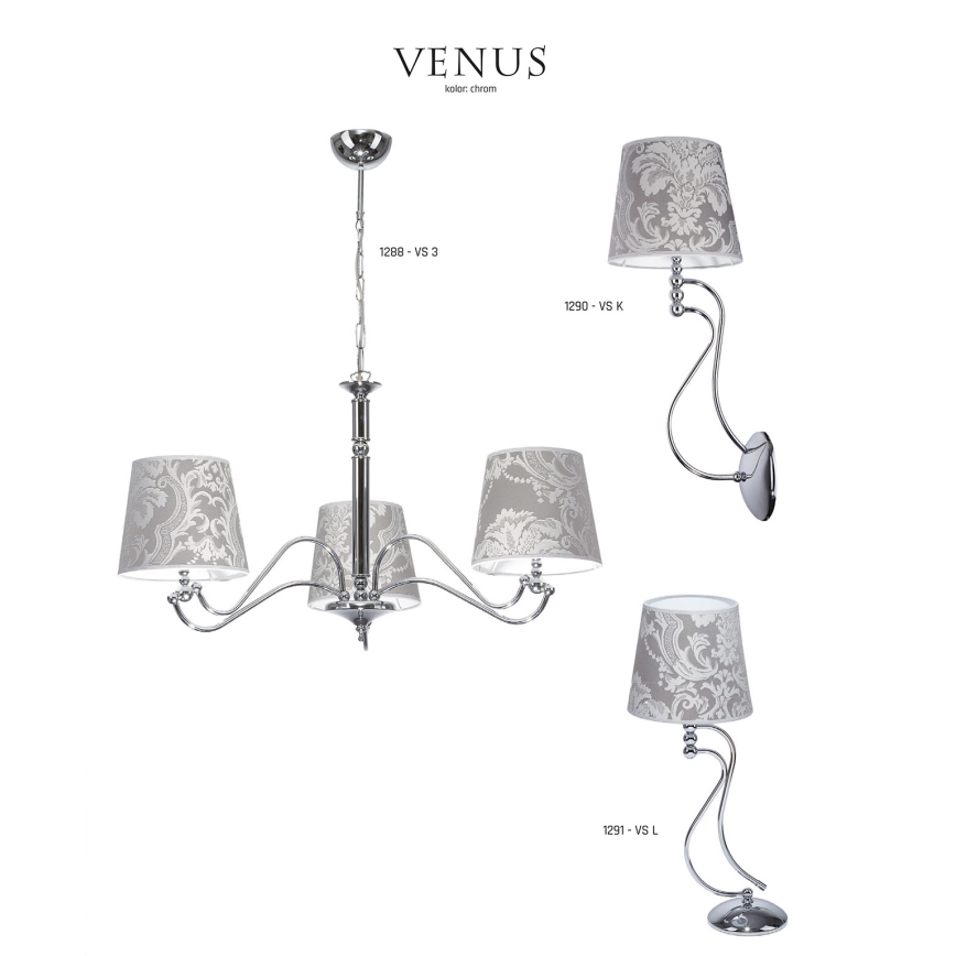 JUPITER 1291-VSL - Stolní lampa VENUS 1xE27/60W