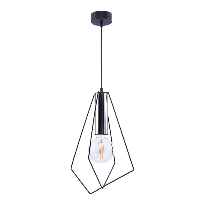 Jupiter 1661 - Lustr na lanku KAIR 1xE27/60W/230V černá/lesklý chrom