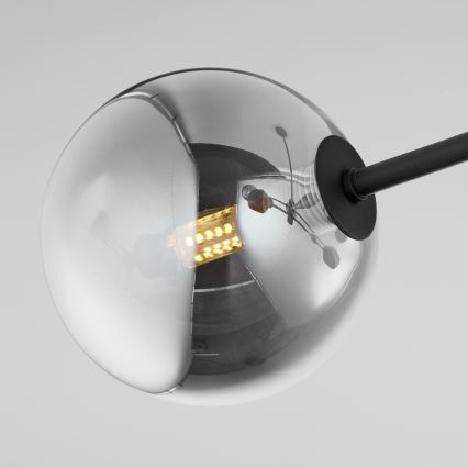 Jupiter 1975 - Lustr na tyči MOKA 4xGU10/10W/230V + 4xG9/10W/230V černá/lesklý chrom