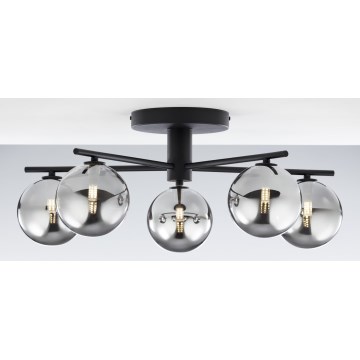 Jupiter 2048 - Přisazený lustr PRATO 5xG9/14W/230V černá/kouřová šedá
