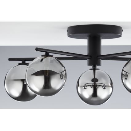 Jupiter 2048 - Přisazený lustr PRATO 5xG9/14W/230V černá/kouřová šedá
