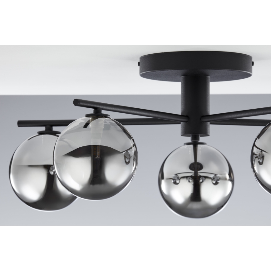 Jupiter 2048 - Přisazený lustr PRATO 5xG9/14W/230V černá/kouřová šedá