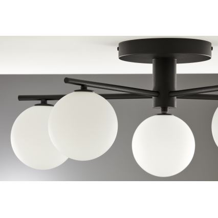 Jupiter 2049 - Přisazený lustr PRATO 5xG9/14W/230V černá/bílá