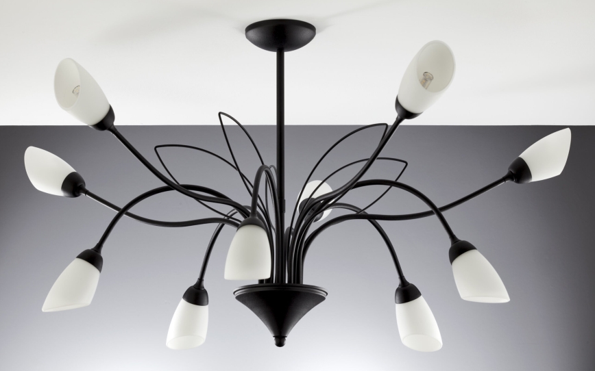 Jupiter 2056 - Lustr na tyči GLORIOSA 10xG9/14W/230V černá