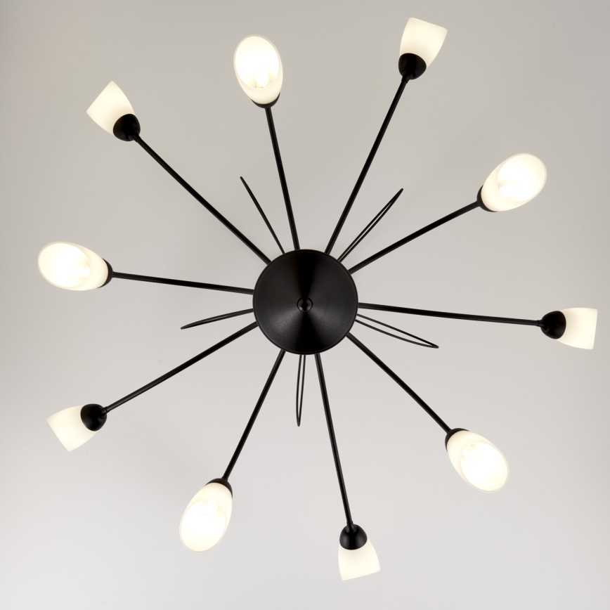 Jupiter 2056 - Lustr na tyči GLORIOSA 10xG9/14W/230V černá