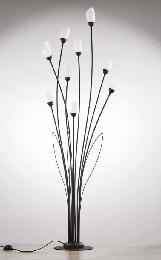 Jupiter 2058 - Stojací lampa GLORIOSA 9xG9/14W/230V černá