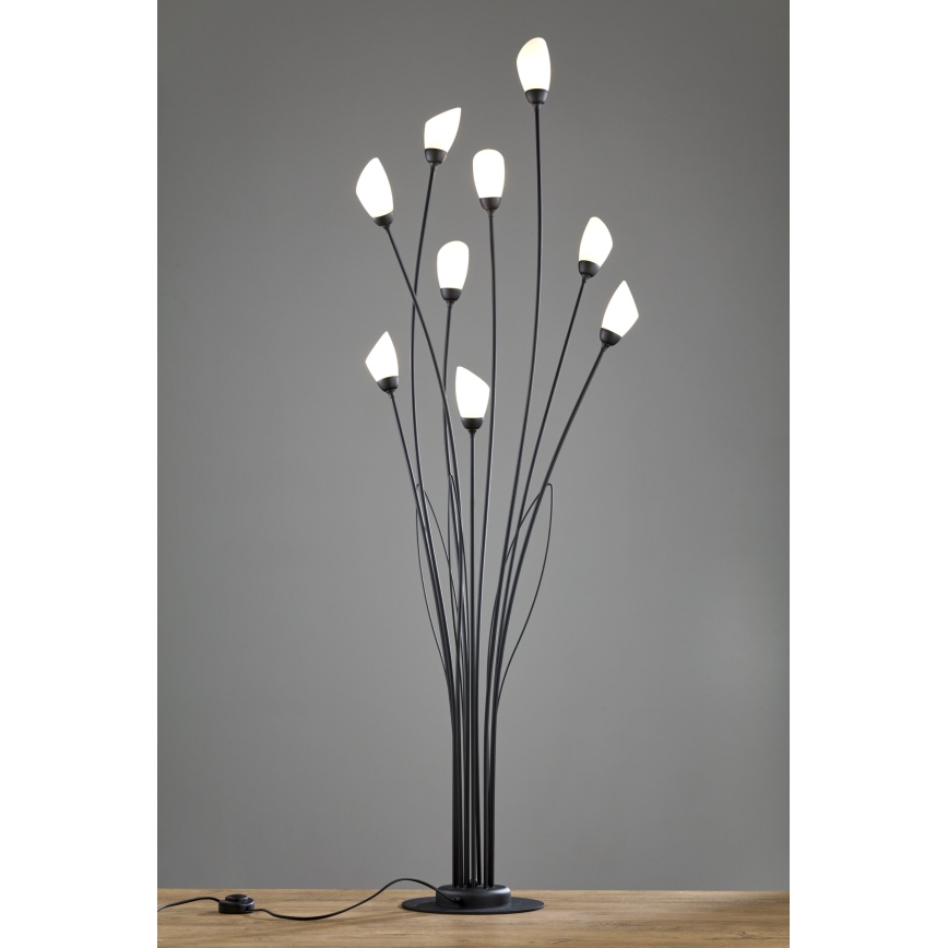 Jupiter 2058 - Stojací lampa GLORIOSA 9xG9/14W/230V černá