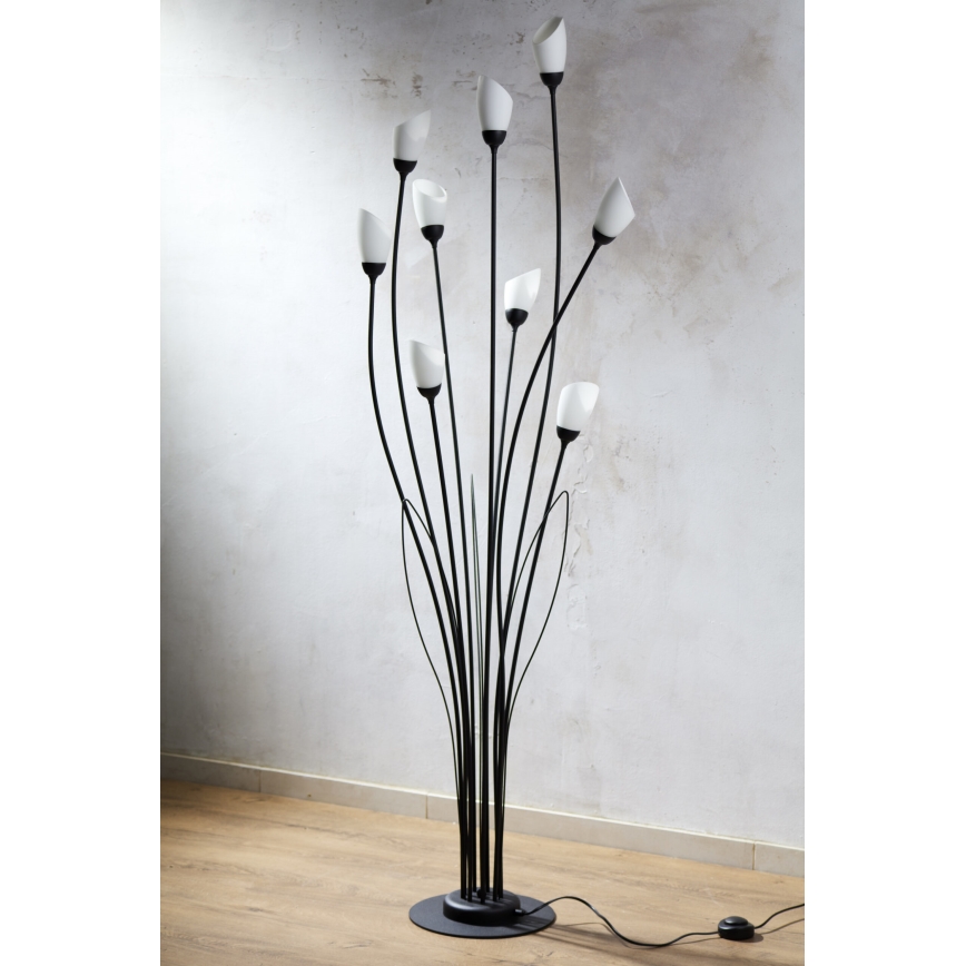 Jupiter 2058 - Stojací lampa GLORIOSA 9xG9/14W/230V černá