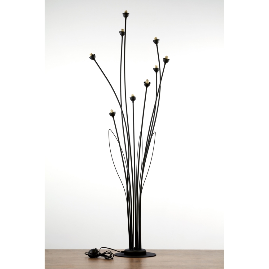 Jupiter 2058 - Stojací lampa GLORIOSA 9xG9/14W/230V černá