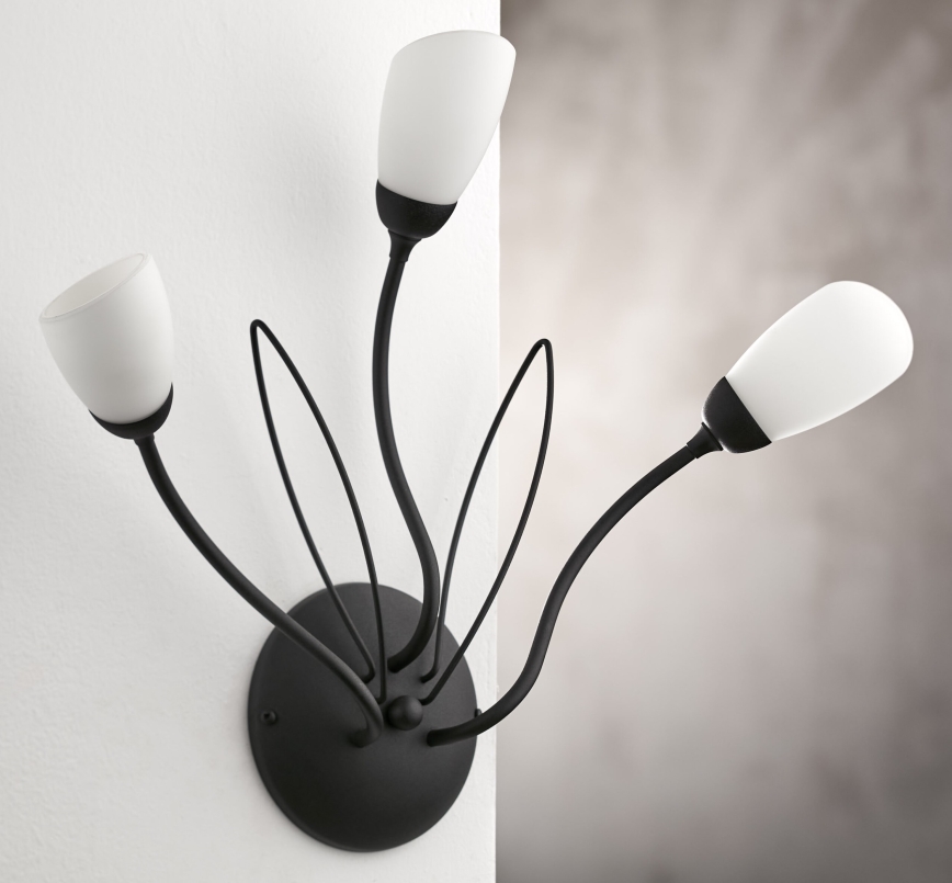 Jupiter 2059 - Nástěnné svítidlo GLORIOSA 3xG9/14W/230V černá