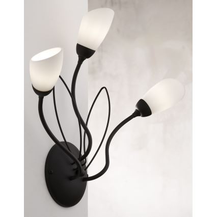 Jupiter 2059 - Nástěnné svítidlo GLORIOSA 3xG9/14W/230V černá