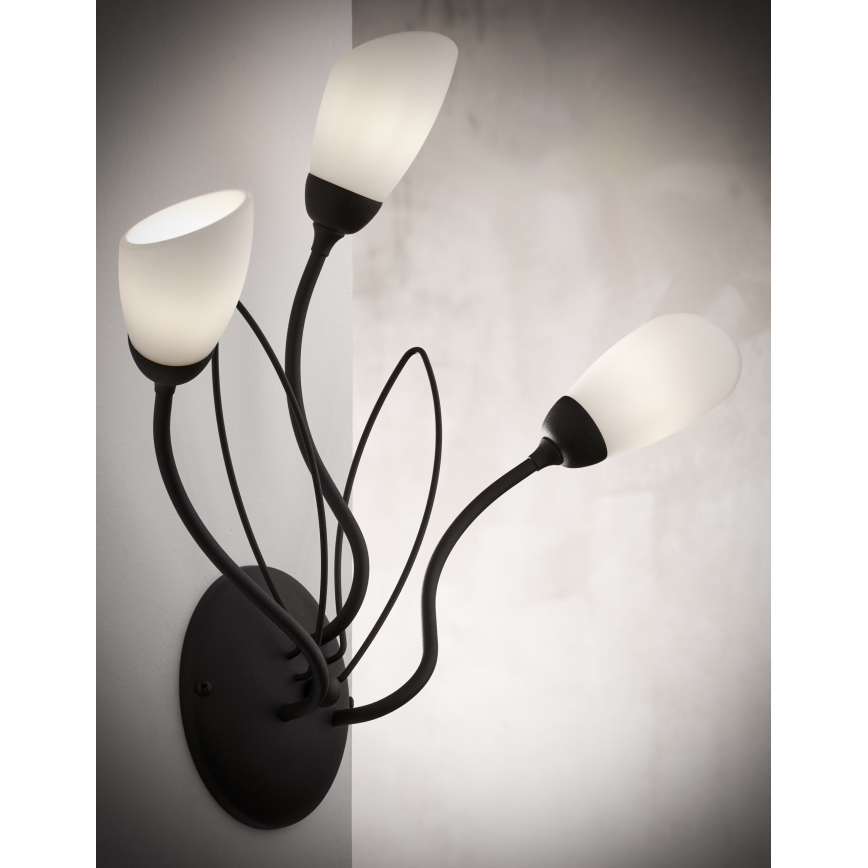 Jupiter 2059 - Nástěnné svítidlo GLORIOSA 3xG9/14W/230V černá