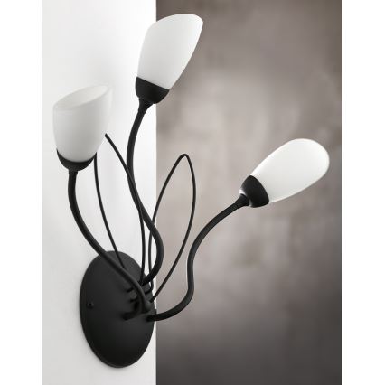 Jupiter 2059 - Nástěnné svítidlo GLORIOSA 3xG9/14W/230V černá