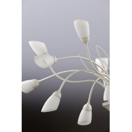 Jupiter 2062 - Lustr na řetězu GLORIOSA 15xG9/14W/230V krémová