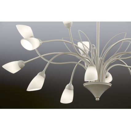 Jupiter 2062 - Lustr na řetězu GLORIOSA 15xG9/14W/230V krémová