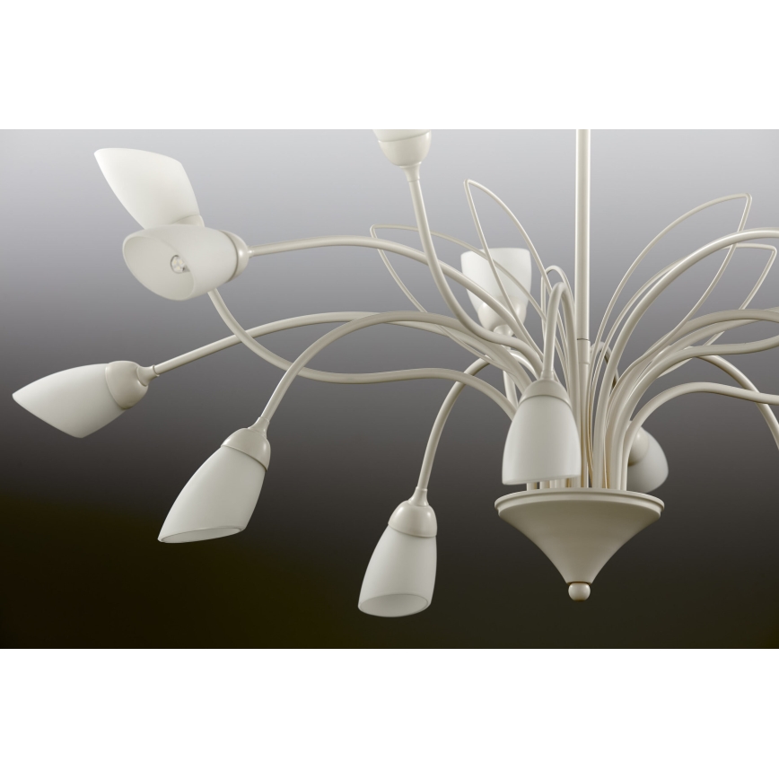 Jupiter 2062 - Lustr na řetězu GLORIOSA 15xG9/14W/230V krémová