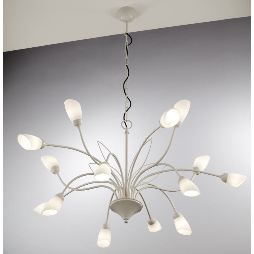 Jupiter 2062 - Lustr na řetězu GLORIOSA 15xG9/14W/230V krémová