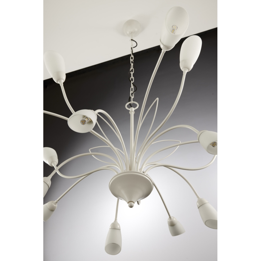 Jupiter 2062 - Lustr na řetězu GLORIOSA 15xG9/14W/230V krémová