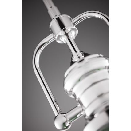 Jupiter 2071 - Lustr na tyči PLATINO 1xE27/15W/230V zelená/lesklý chrom