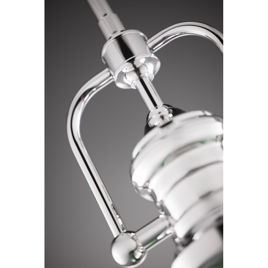 Jupiter 2071 - Lustr na tyči PLATINO 1xE27/15W/230V zelená/lesklý chrom