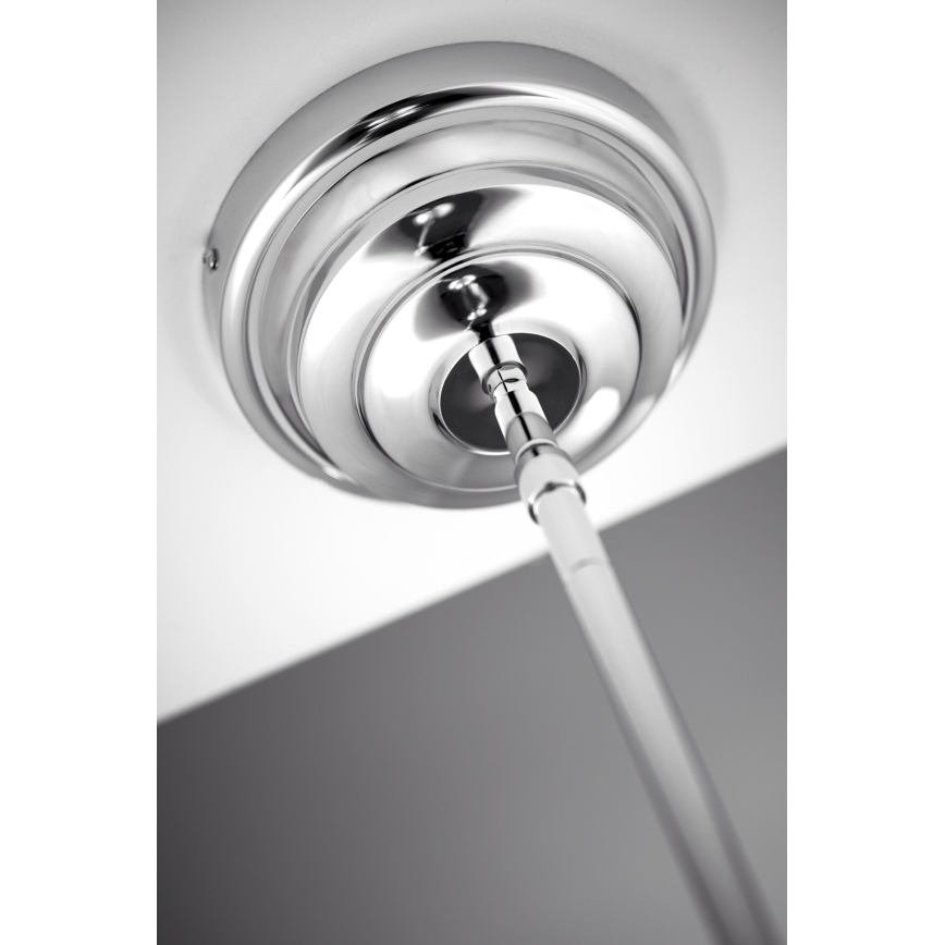 Jupiter 2072 - Lustr na tyči PLATINO 3xE27/15W/230V zelená/lesklý chrom