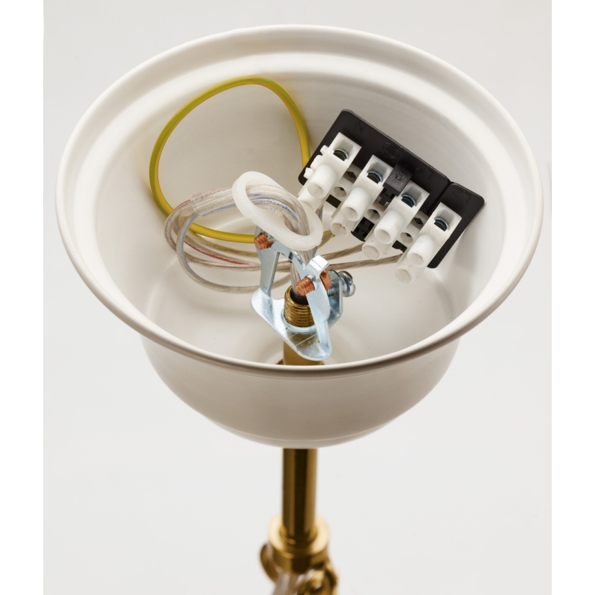 Jupiter 2084 - Lustr na řetězu SAMBA 5xE27/15W/230V bílá/zlatá