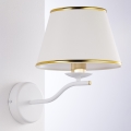 Jupiter 2086 - Nástěnná lampa SAMBA 1xE27/15W/230V bílá/zlatá