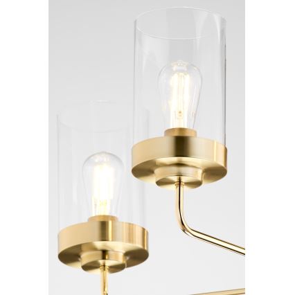 Jupiter 2088 - Lustr na tyči RAMIREZ 5xE27/15W/230V zlatá/černá