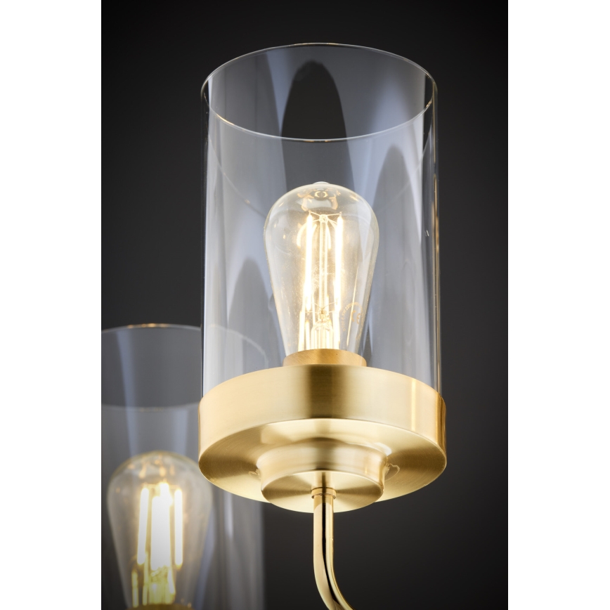 Jupiter 2088 - Lustr na tyči RAMIREZ 5xE27/15W/230V zlatá/černá