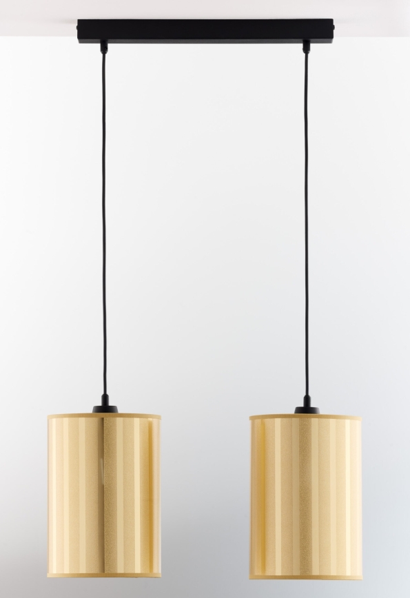 Jupiter 2091 - Lustr na lanku CORTINA 2xE27/15W/230V zlatá/černá