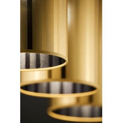 Jupiter 2092 - Lustr na lanku CORTINA 3xE27/15W/230V zlatá/černá