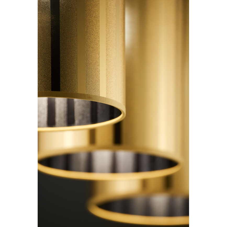 Jupiter 2092 - Lustr na lanku CORTINA 3xE27/15W/230V zlatá/černá