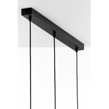 Jupiter 2092 - Lustr na lanku CORTINA 3xE27/15W/230V zlatá/černá