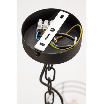 Jupiter 2102 - Lustr na řetězu ARTHUR 6xE27/15W/230V modrá/černá