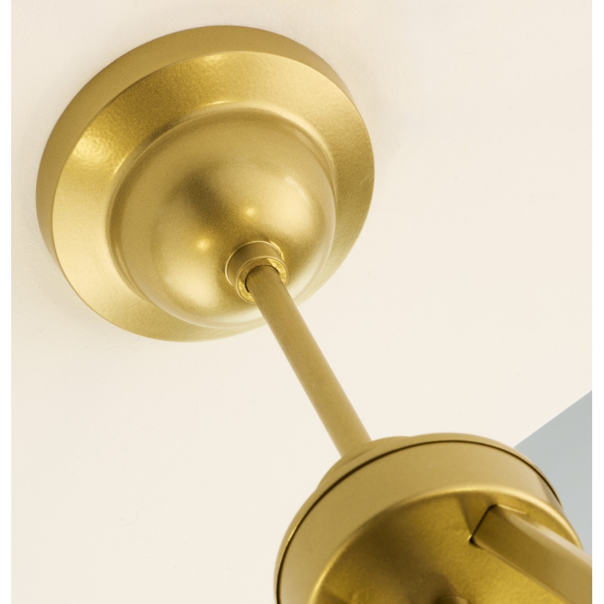 Jupiter 2110 - Lustr na tyči KASZMIR 5xE27/15W/230V bílá/zlatá/dekor mramoru