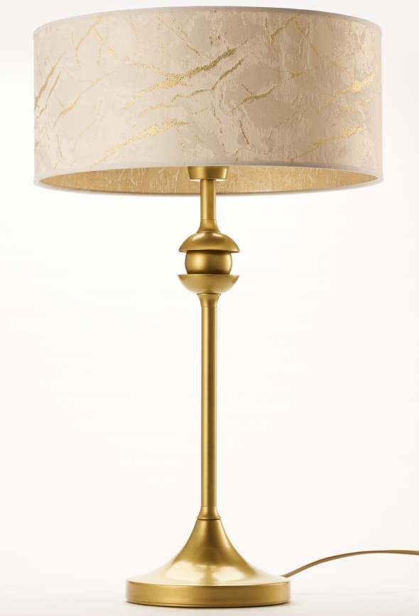 Jupiter 2112 - Stolní lampa KASZMIR 1xE27/15W/230V bílá/zlatá/dekor mramoru