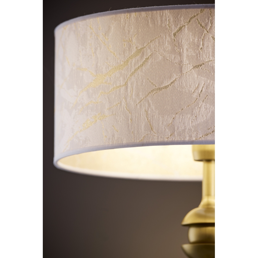 Jupiter 2112 - Stolní lampa KASZMIR 1xE27/15W/230V bílá/zlatá/dekor mramoru