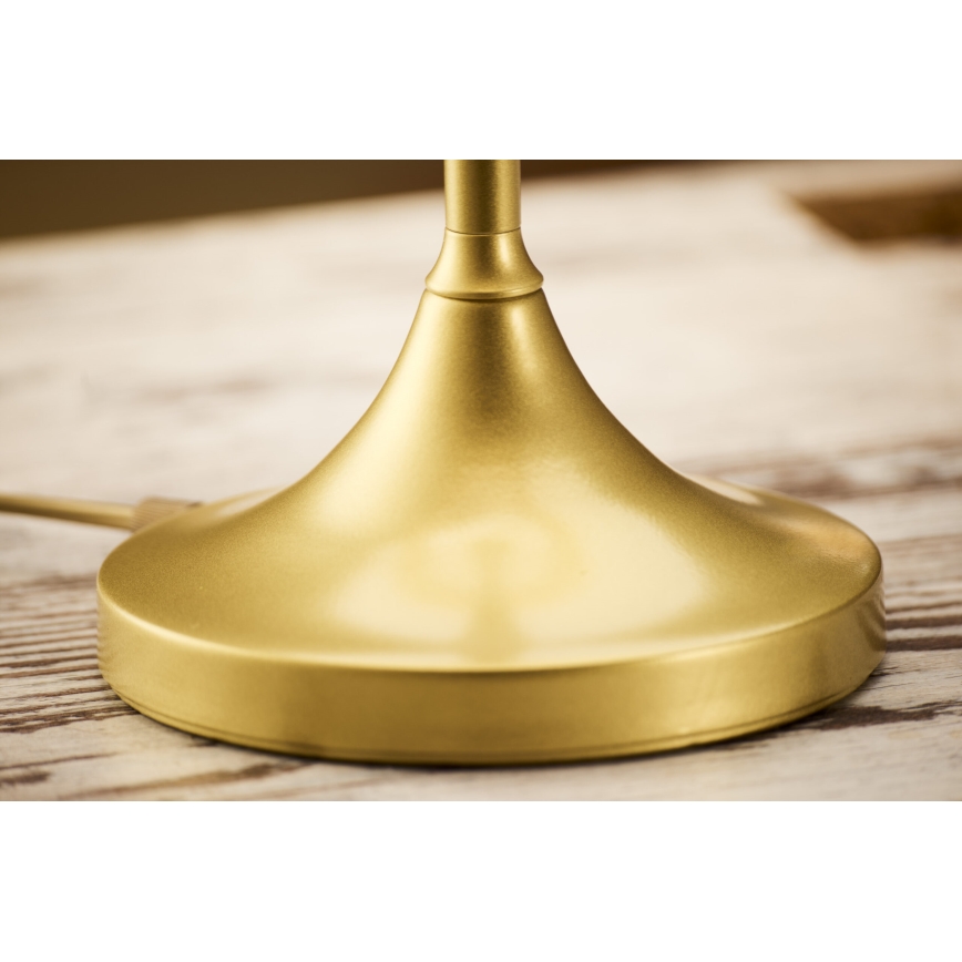 Jupiter 2112 - Stolní lampa KASZMIR 1xE27/15W/230V bílá/zlatá/dekor mramoru