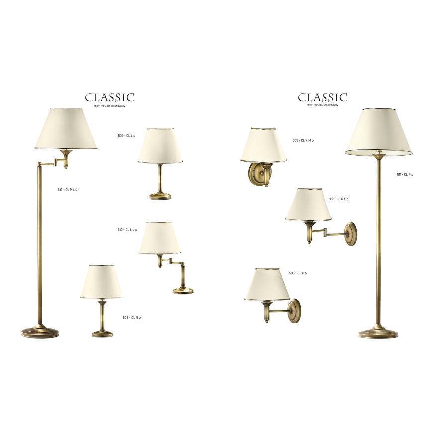 Jupiter 508 - CL N p - Stolní lampa CLASSIC E27/60W/230V