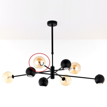 Jupiter - Náhradní sklo k lustru MOKA G9 pr. 12 cm kouřová béžová