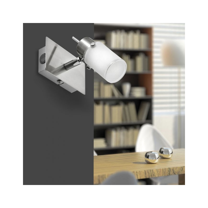 JUST LIGHT. 11931-55 - LED Nástěnné bodové svítidlo MAX 1xGU10/4W/230V matný chrom