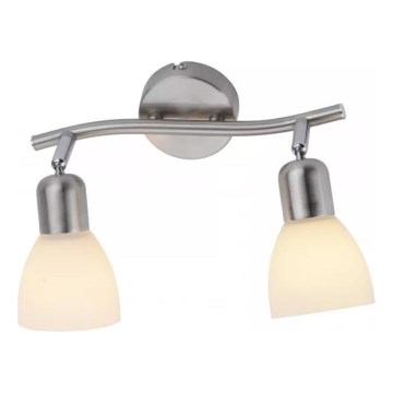 JUST LIGHT. 11952-55 - Bodové svítidlo KARO 2xE14/40W/230V matný chrom