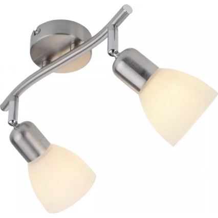 JUST LIGHT. 11952-55 - Bodové svítidlo KARO 2xE14/40W/230V matný chrom