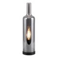 JUST LIGHT. 14006-25 - Stolní lampa BOTTLE 1xE14/25W/230V černá/kouřová