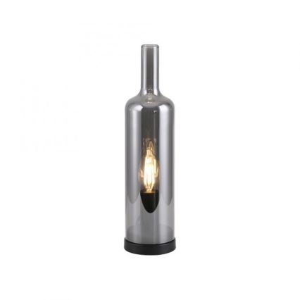 JUST LIGHT. 14006-25 - Stolní lampa BOTTLE 1xE14/25W/230V černá/kouřová