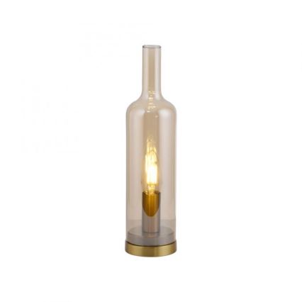 JUST LIGHT. 14006-27 - Stolní lampa BOTTLE 1xE14/25W/230V béžová/kouřová