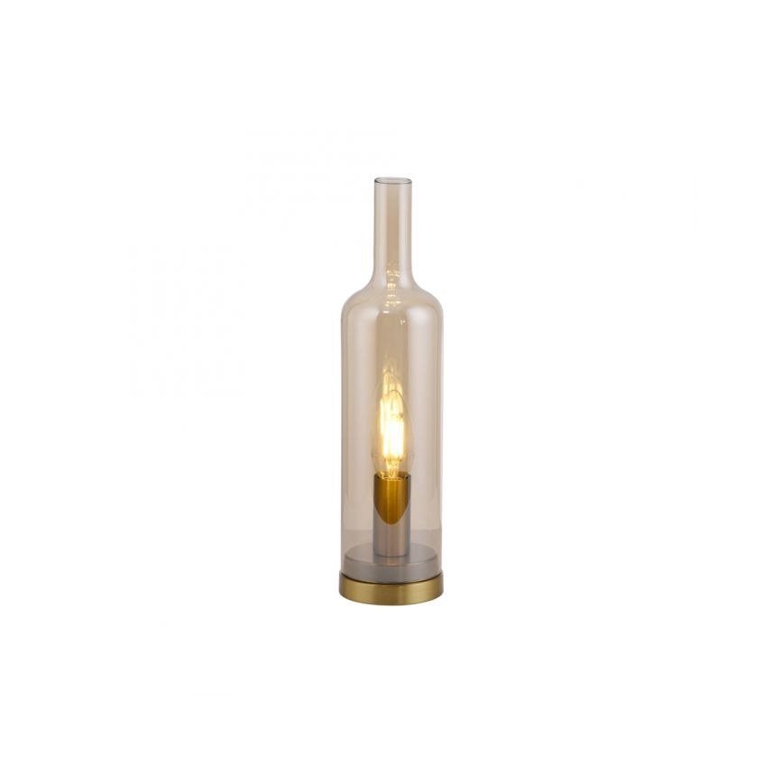 JUST LIGHT. 14006-27 - Stolní lampa BOTTLE 1xE14/25W/230V béžová/kouřová