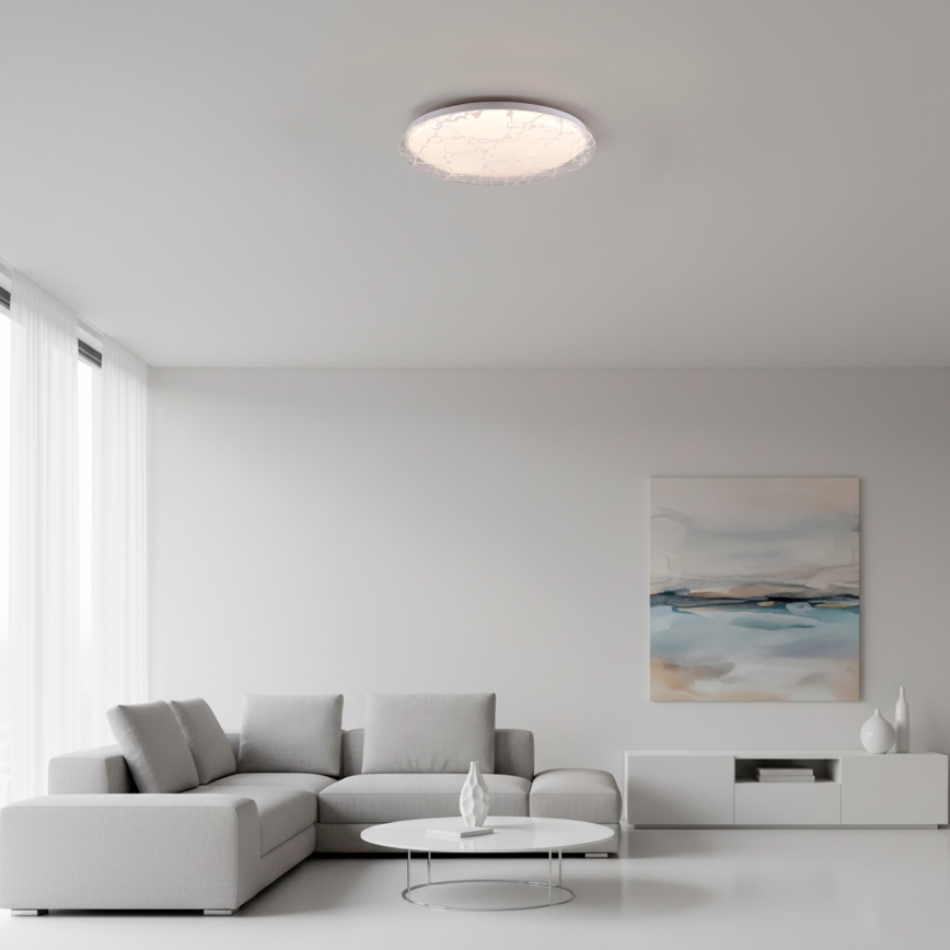 JUST LIGHT. 14008-16 - LED Stmívatelné stropní svítidlo ART PLAFO LED/20W/230V 2700-6500K pr. 38 cm bílá + dálkové ovládání