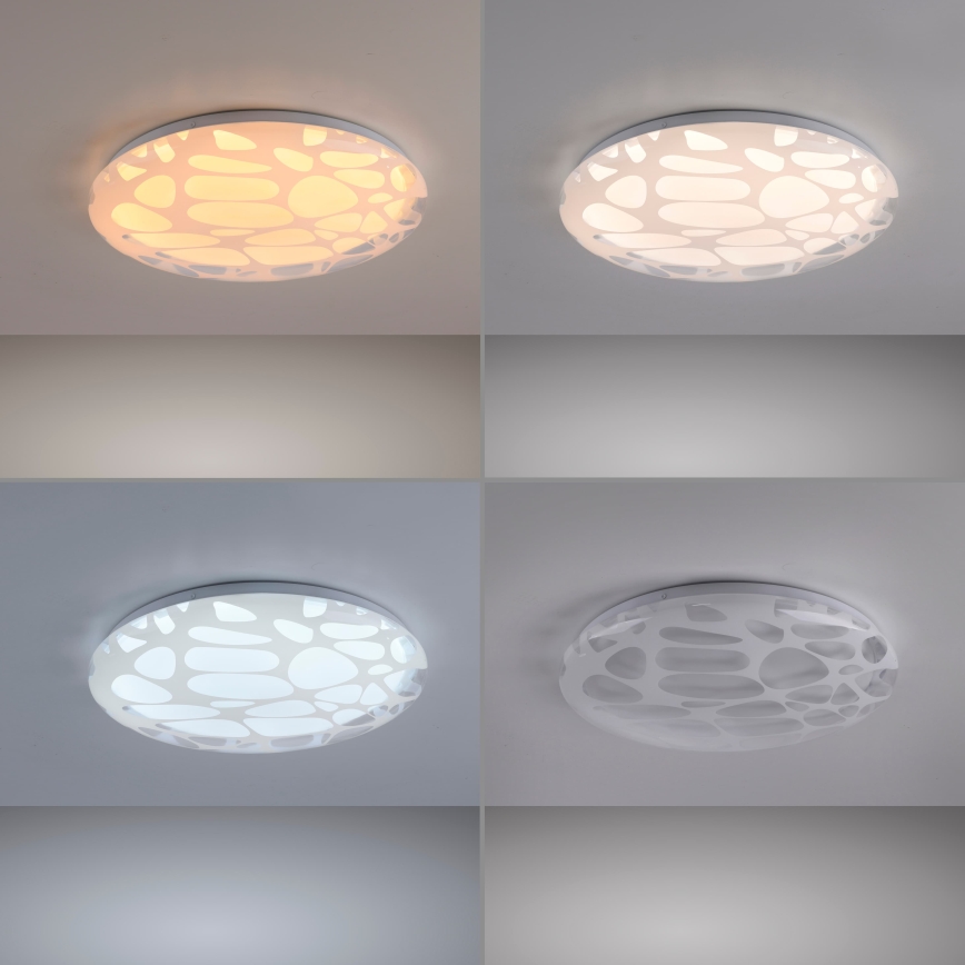 JUST LIGHT. 14009-16 - LED Stmívatelné stropní svítidlo ART PLAFO LED/20W/230V 2700-6500K pr. 38 cm bílá + dálkové ovládání
